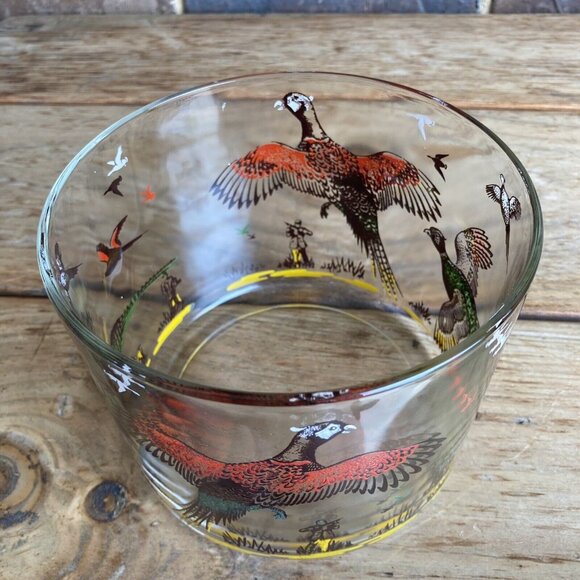 MCM Pheasant Hunter Ice Bucket, Red Green Gold Sportsman Hazel Atlas NO COVER - Picture 4 of 7
